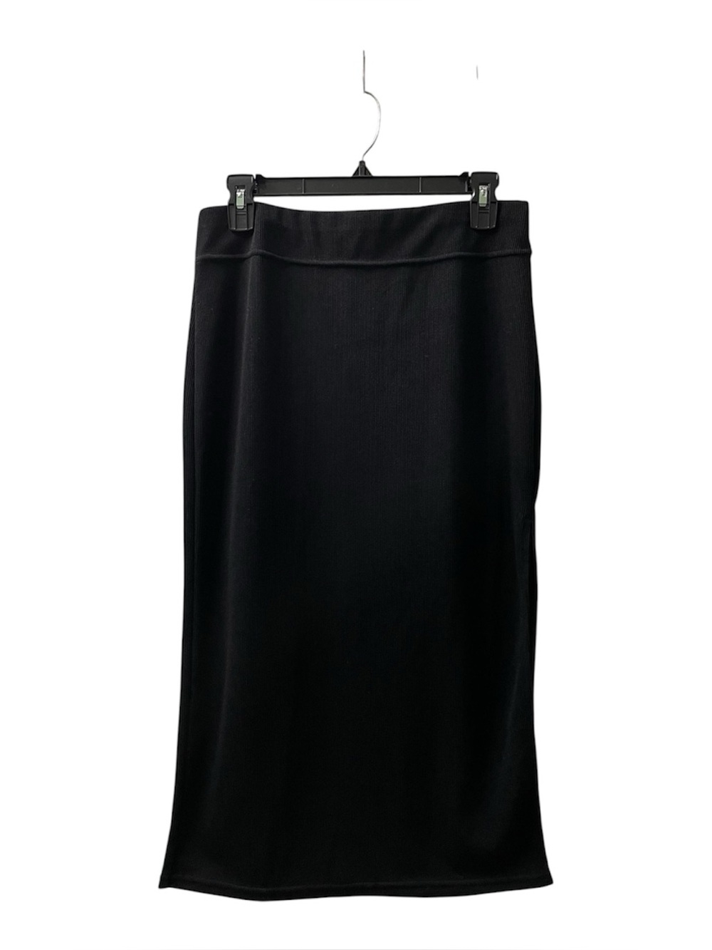 NWT Halara Black Ribbed Bodycon Midi Skirt
